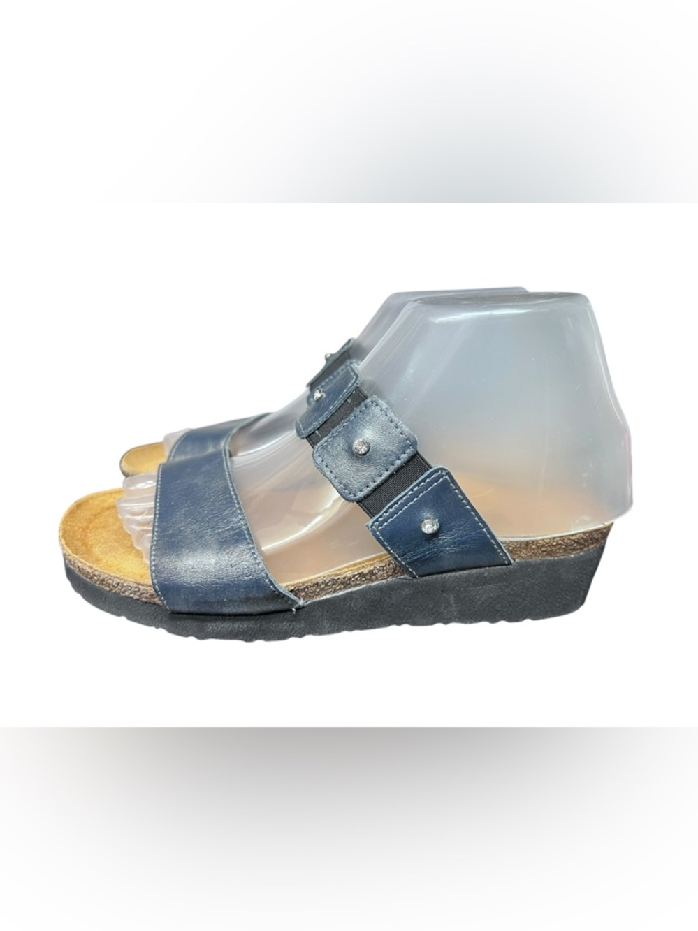 Naot Sandals Womens 38 US 7 Black Leather Strappy Studded Comfort Shoes Slides - Picture 2 of 5